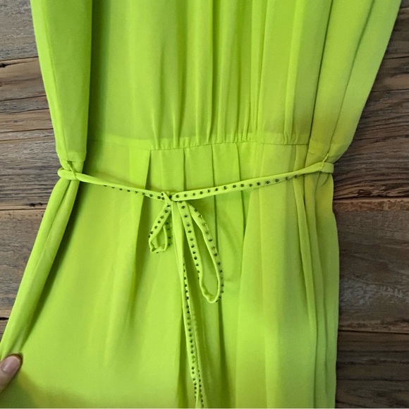 Ted Baker Vibrant Lime Green Maxi Dress, Size 1 - Picture 2 of 7